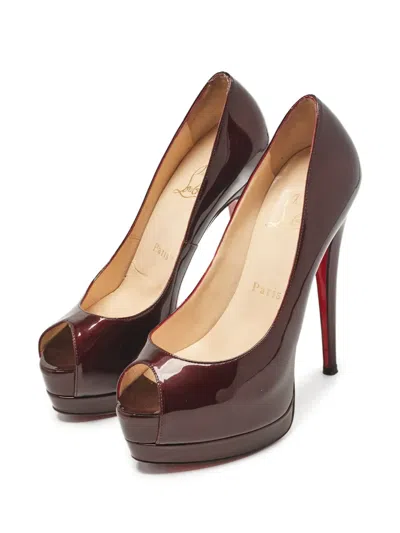 Pre-owned Christian Louboutin Patent-leather Pumps In Red