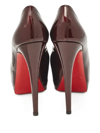 Pre-owned Christian Louboutin Patent-leather Pumps In Red