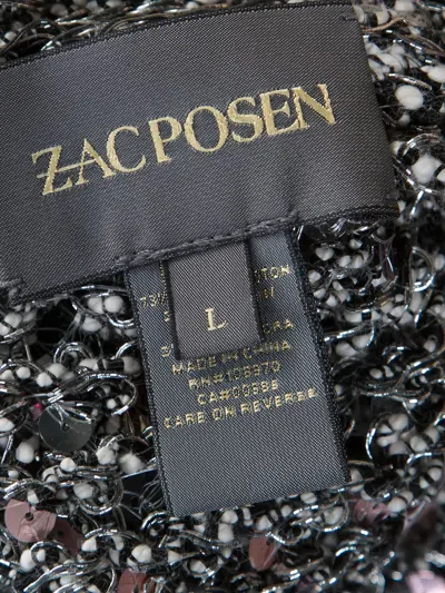 Pre-owned Zac Posen  Sequin-embellished Sleeveless Top In Gray