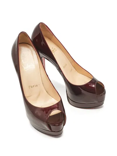 Pre-owned Christian Louboutin Patent-leather Pumps In Red