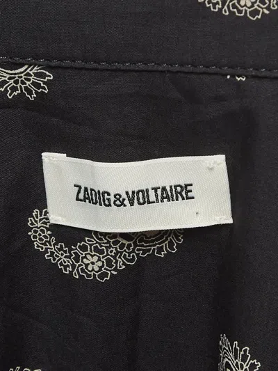 Pre-owned Zadig & Voltaire  Tamara Paisley-print Shirt In Black
