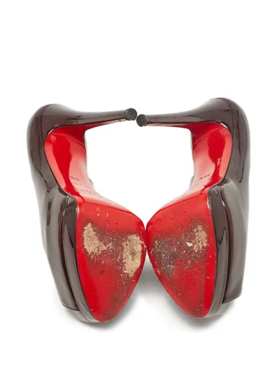 Pre-owned Christian Louboutin Patent-leather Pumps In Red