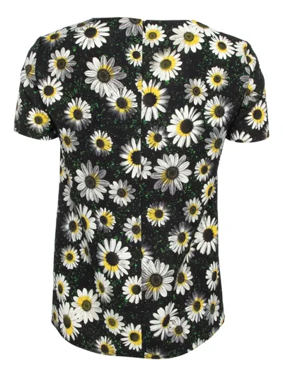 Pre-owned Moschino Floral-print Short-sleeve T-shirt