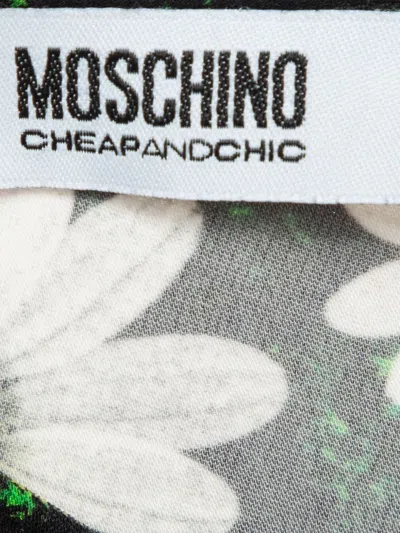 Pre-owned Moschino Floral-print Short-sleeve T-shirt