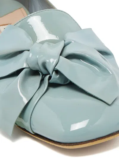 Pre-owned Miu Miu Bow-detailed Pumps In Blue