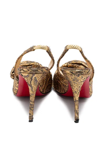Pre-owned Christian Louboutin 100mm Leather Pumps In Gold