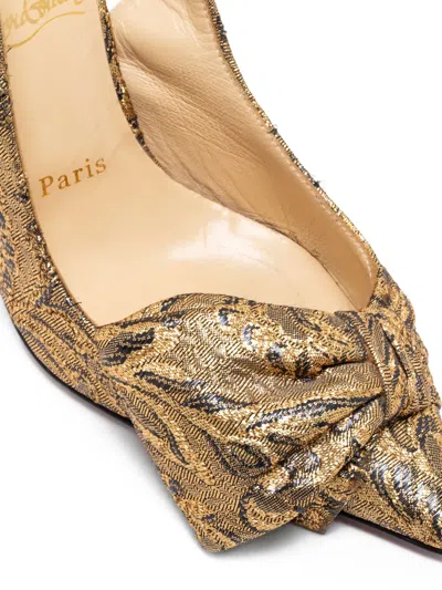 Pre-owned Christian Louboutin 100mm Leather Pumps In Gold