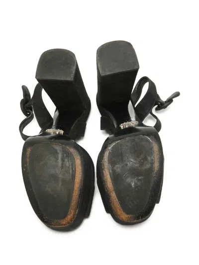 Pre-owned Prada 110mm Platform Block-heel Sandals