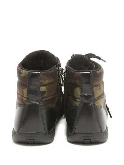 Pre-owned Prada Camouflage-print Sneakers In Black