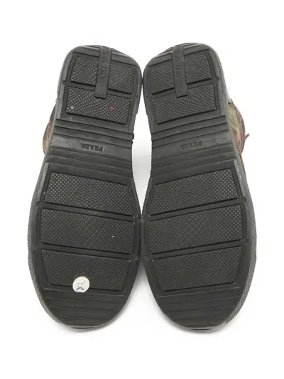 Pre-owned Prada Camouflage-print Sneakers In Black