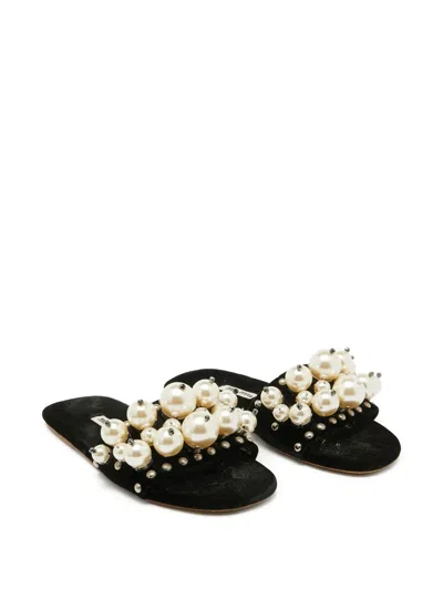 Pre-owned Miu Miu Pearl-embellished Sandals