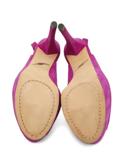 Pre-owned Brian Atwood  135mm Slingback Platform Sandals In Pink