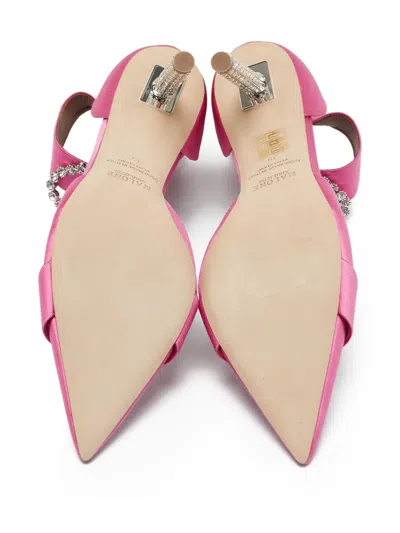 Pre-owned Malone Souliers Satin Embellished Pointed-toe Heels