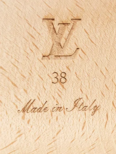 Pre-owned Louis Vuitton Monogram Leather Mules In Black