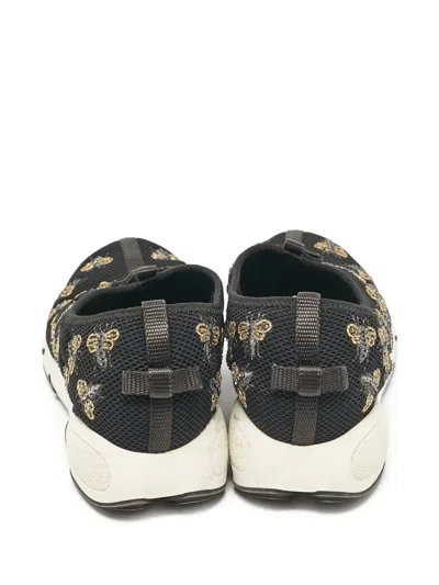 Pre-owned Dior Embroidered Slip-on Sneakers In Black