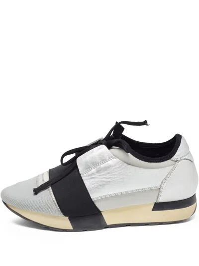 Pre-owned Balenciaga Race Runner Sneakers In Gray