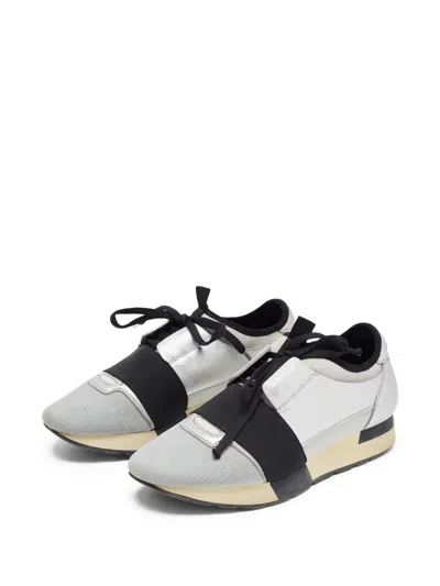 Pre-owned Balenciaga Race Runner Sneakers In Gray