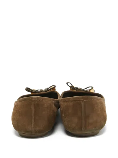 Pre-owned Louis Vuitton Leather Ballet Flats In Brown