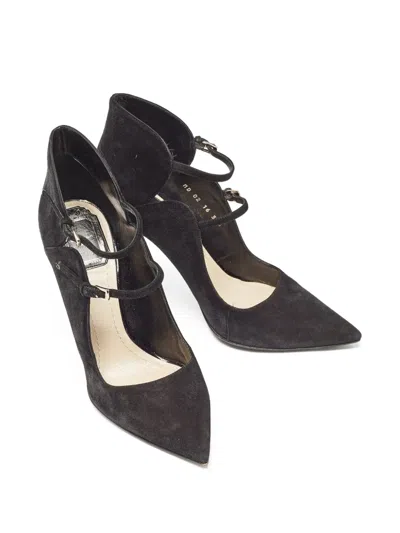 Pre-owned Dior 105mm Suede Pumps In Black