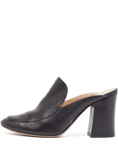 Pre-owned Gianvito Rossi  Block-heel Mules In Black