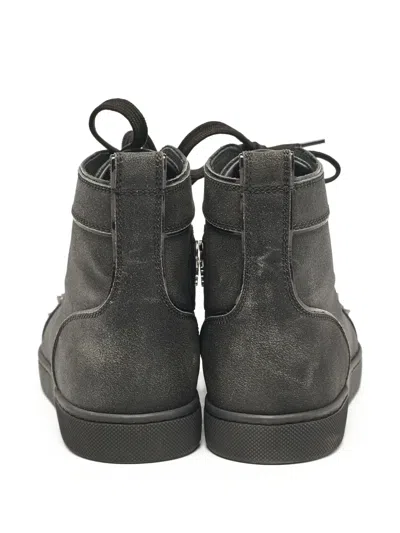 Pre-owned Christian Louboutin Spike-stud Sneakers In Black