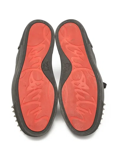 Pre-owned Christian Louboutin Spike-stud Sneakers In Black