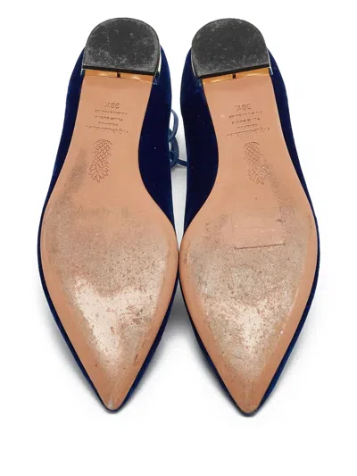 Pre-owned Aquazzura  Christy Strappy Pointed-toe Ballet Flats