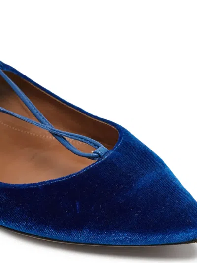 Pre-owned Aquazzura  Christy Strappy Pointed-toe Ballet Flats
