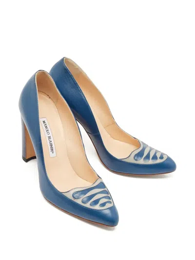 Pre-owned Manolo Blahnik  100mm Cut-out Pumps