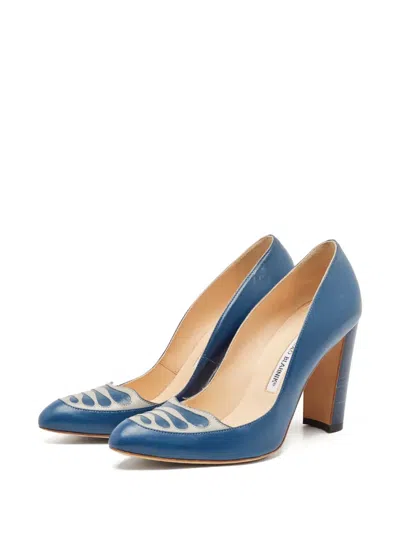 Pre-owned Manolo Blahnik  100mm Cut-out Pumps