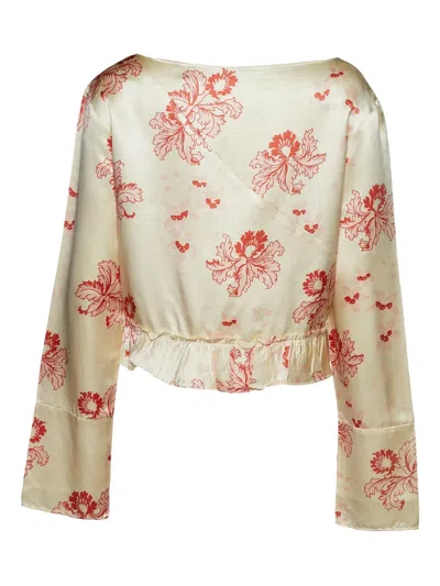 Pre-owned Marni Floral-print Blouse In Neutral