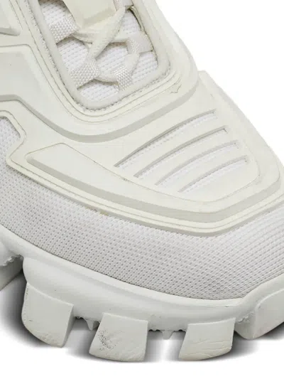 Pre-owned Prada Lace-up Sneakers In White