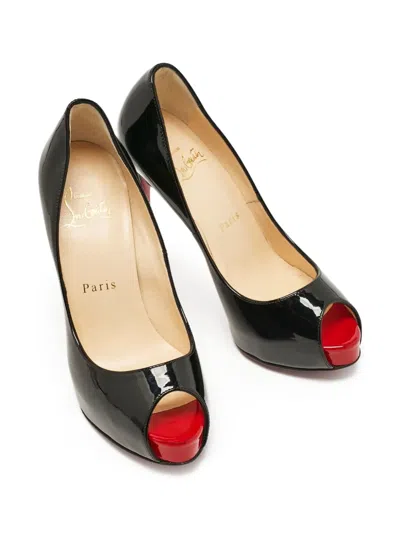 Pre-owned Christian Louboutin 110mm Very Prive Pumps In Black