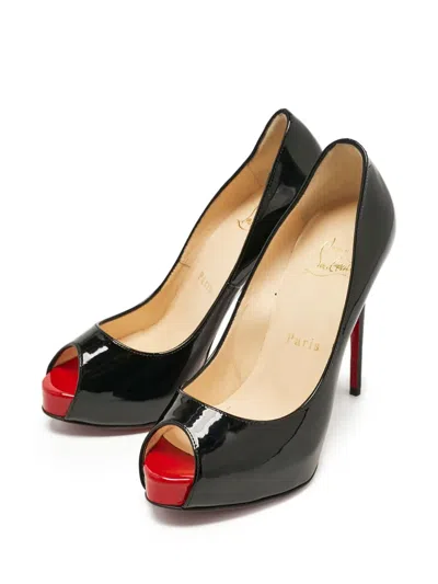 Pre-owned Christian Louboutin 110mm Very Prive Pumps In Black