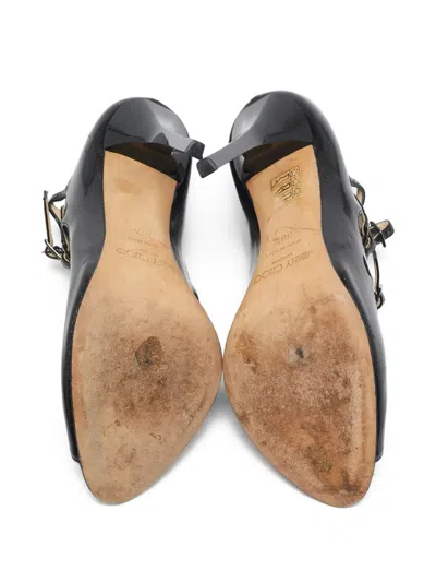 Pre-owned Jimmy Choo 100mm Patent-leather Pumps In Black