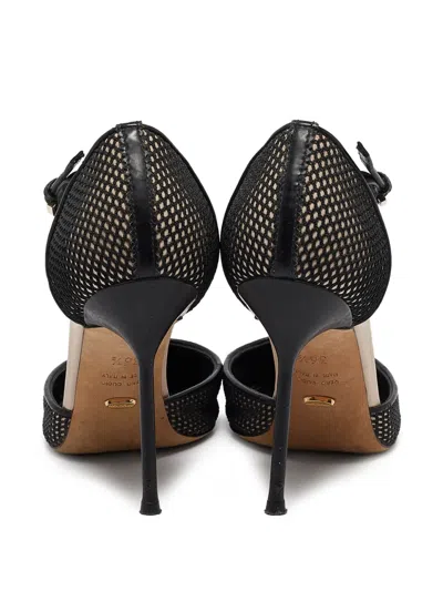 Pre-owned Sergio Rossi Vintage  T-strap Stiletto Pumps In Black