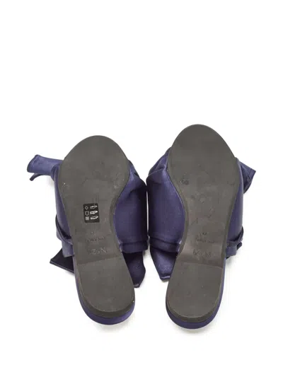 Pre-owned N°21  Knotted Satin Slide Sandals