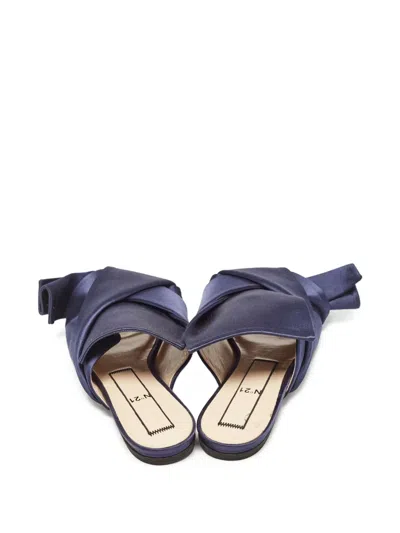 Pre-owned N°21  Knotted Satin Slide Sandals