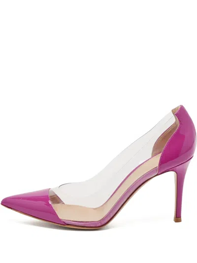 Pre-owned Gianvito Rossi  90mm Plexi Stiletto Pumps In Pink