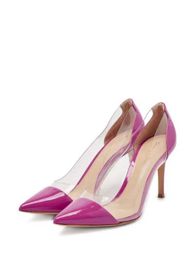 Pre-owned Gianvito Rossi  90mm Plexi Stiletto Pumps In Pink