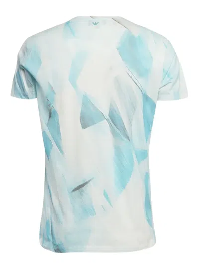 Pre-owned Emporio Armani Abstract-print T-shirt In Blue