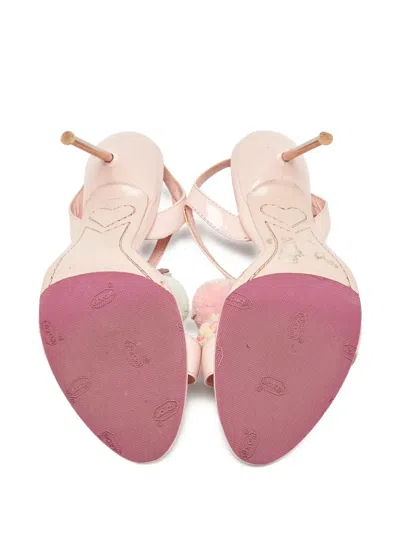 Pre-owned Sophia Webster 105mm Layla Patent Strappy Sandals In Pink