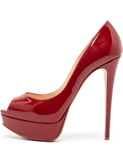 Pre-owned Christian Louboutin 140mm Lady Pumps In Red
