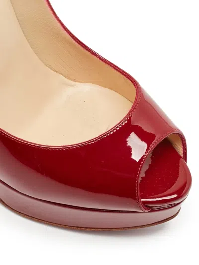 Pre-owned Christian Louboutin 140mm Lady Pumps In Red