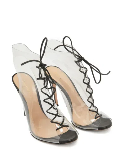 Pre-owned Gianvito Rossi 105mm Helmut Sandals In White