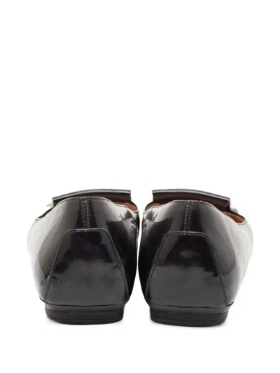Pre-owned Tod's Vintage Patent Leather Fringe-detail Flats
