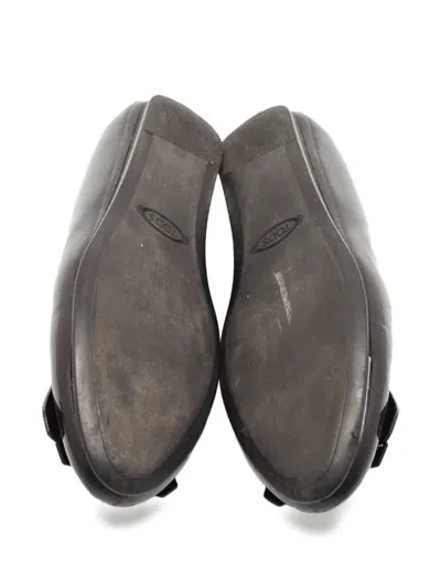 Pre-owned Tod's Vintage Patent Leather Fringe-detail Flats