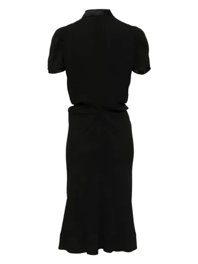 Pre-owned Prada Shirt Dress In Black