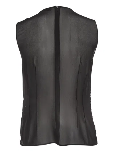 Pre-owned Pucci Sequin-embellished Sleeveless Top In Black