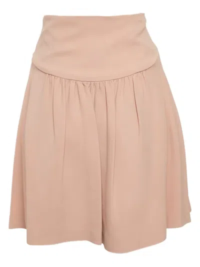 Pre-owned Miu Miu Crepe Mini Skirt In Pink